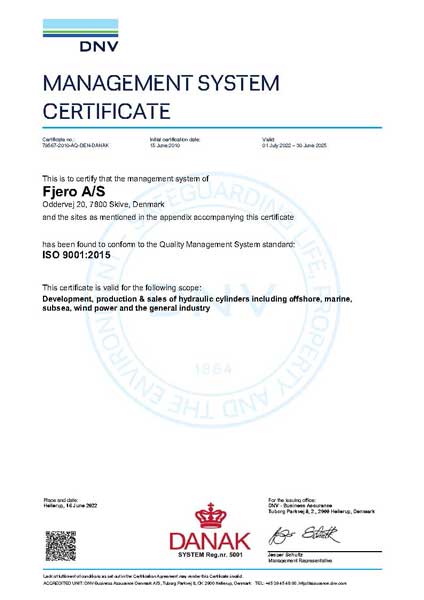 Fjero har opnået ISO 9001:2015-certifikat