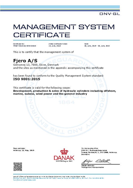 Fjero har opnået ISO 9001:2015-certifikat